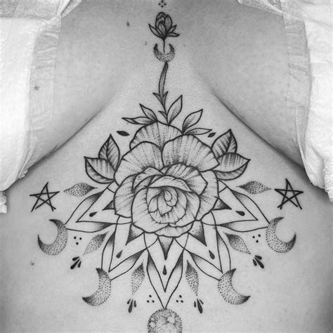 under boob tattoo|Beautiful Under Breast Tattoo Ideas